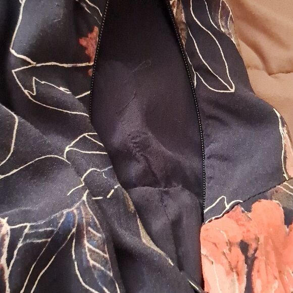 *Final Price* Free People Dress Women's 4 Navy Blue Pink Floral Boho Summer - Picture 15 of 16